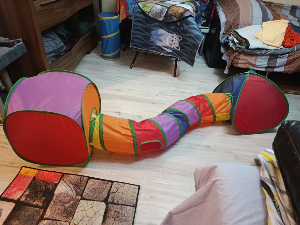 Katlanabilir Kedi Tüneli ve Küp Kombinasyonu en 2.10 cm açılınca - Görsel 2