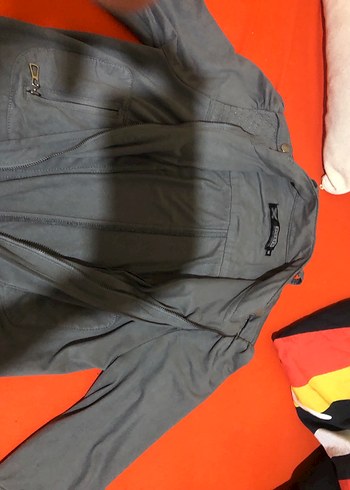 Gri Midi Boy Düğmeli Kadın Ceket - Görsel 2