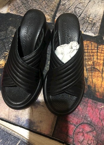 Hakiki deri  Kadın Dolgu Topuklu terlik sıfır kutusunda - Görsel 5