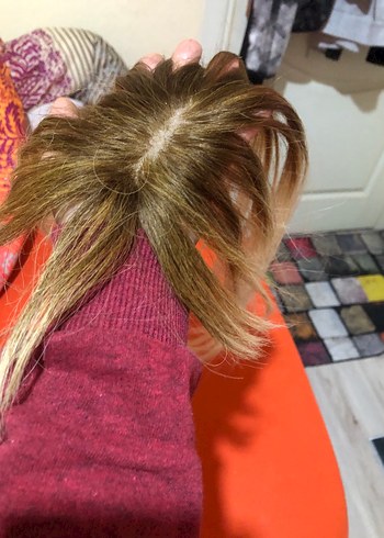 Gerçek saç balyajlı tepelik - Görsel 7