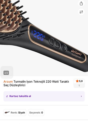 Arzum süperstar Turmalin Iyon Teknojili 220 Watt
Düzleştirici - Görsel 5