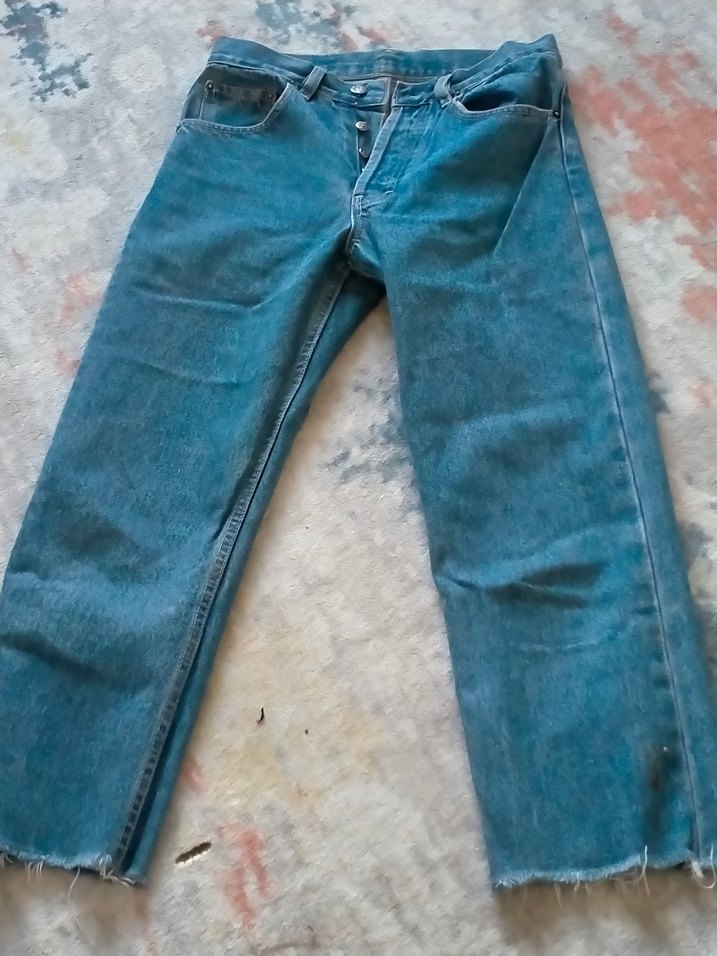 Düğmeli Mavi Kadın Denim Pantolon - Görsel 3