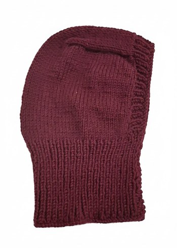 Bordo Örgü Balaclava - Görsel 2