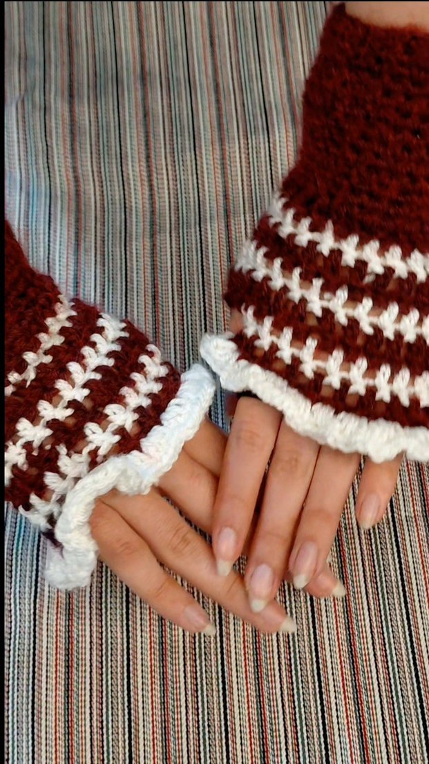 Vintage Bohem fırfırlı kadın eldiveni - Görsel 3