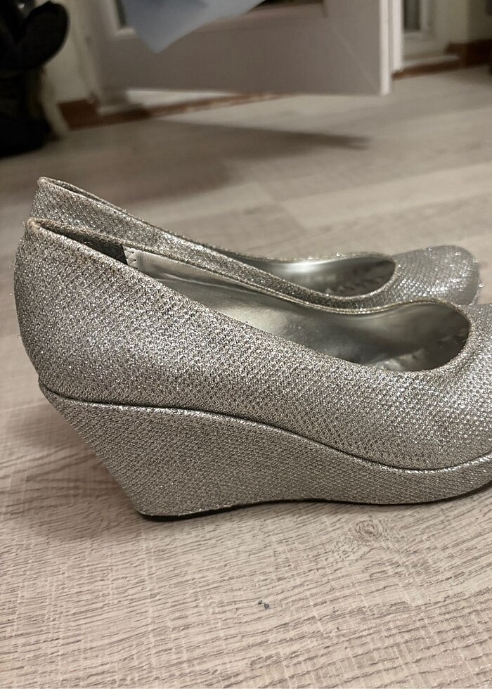 37 numara Dolgu Topuk Abiye Ayakkabı - Görsel 4