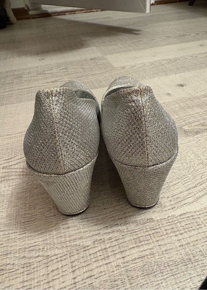 37 numara Dolgu Topuk Abiye Ayakkabı - Görsel 3