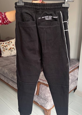 Siyah Fermuarlı Erkek Eşofman Altı - Görsel 2