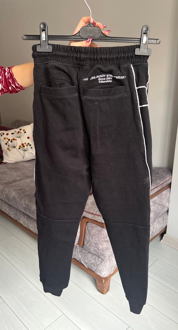 Siyah Fermuarlı Erkek Eşofman Altı - Görsel 2