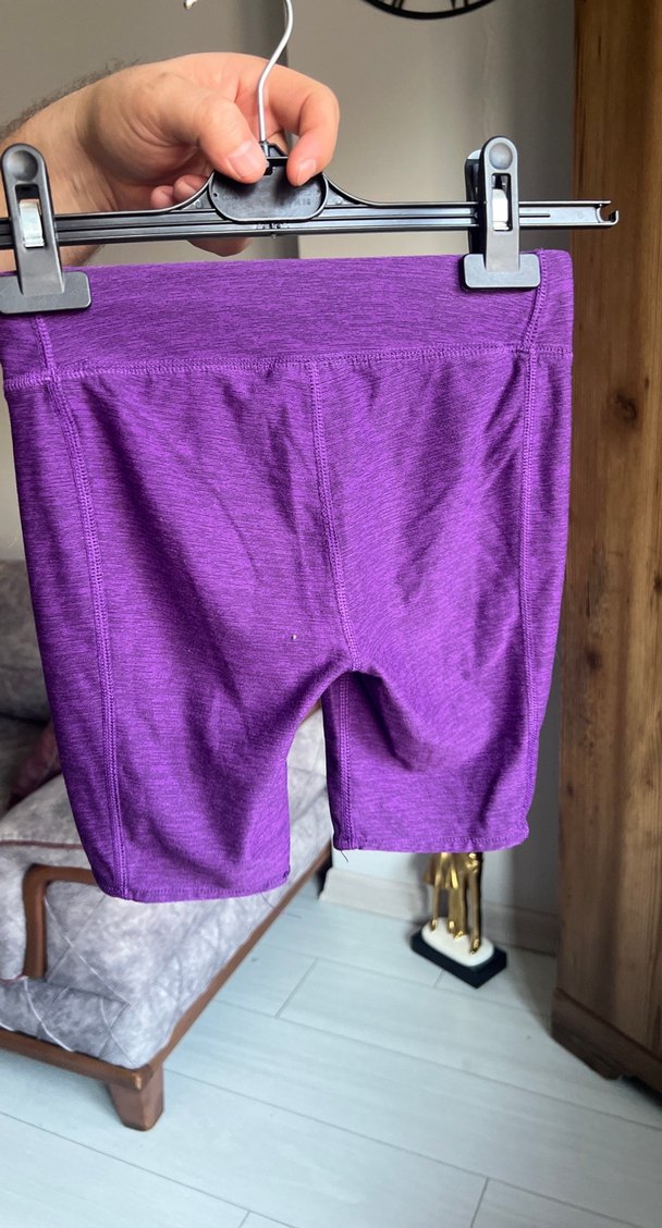 Mor Parlak Spor Hamile Şortu - Görsel 2