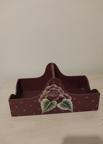 Bordo Çiçek Desenli çok amaçlı kutu organizer