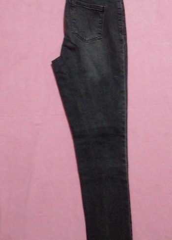 36 Beden Gri Dar Kesim Kadın Denim Pantolon