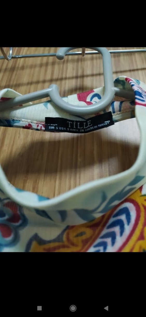 Baskılı Bohem Mini Bluz Bağlamalı - Görsel 3