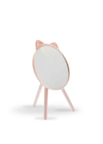 Pembe Kedi Figürlü Taraklı Makyaj Aynası - Görsel 2