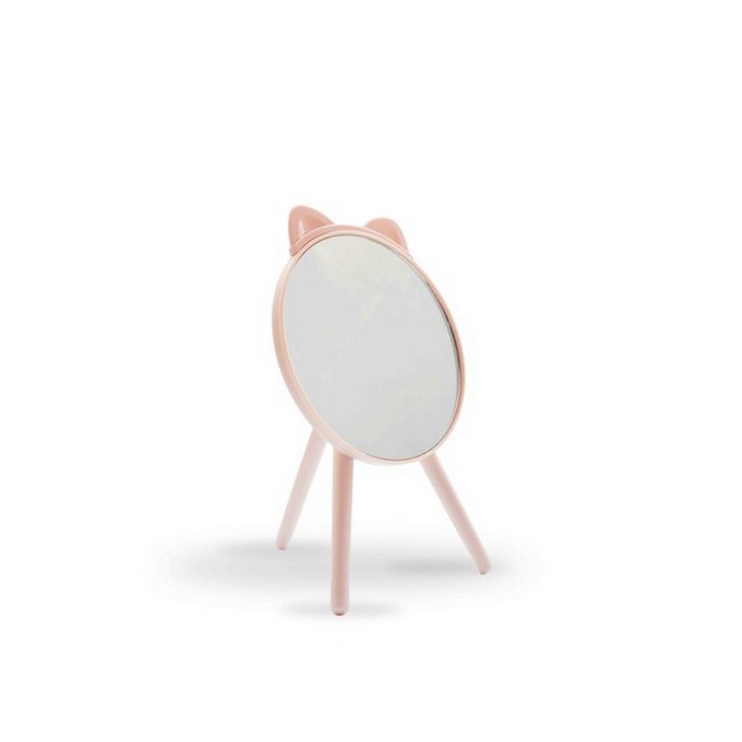 Pembe Kedi Figürlü Taraklı Makyaj Aynası - Görsel 2