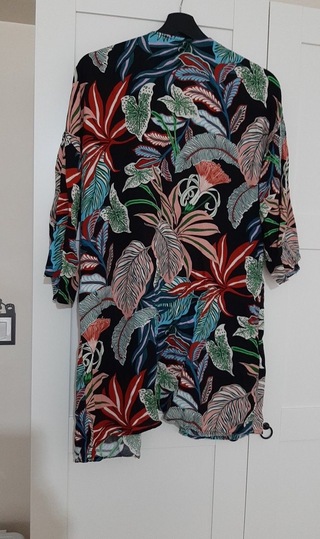 Çok Renkli Bohem Uzun Kimono - Görsel 5