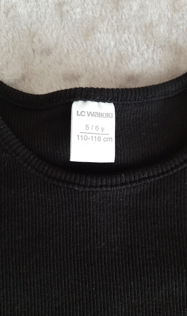 Kız Çocuk Siyah Fitilli Lcw Bluz - Görsel 4