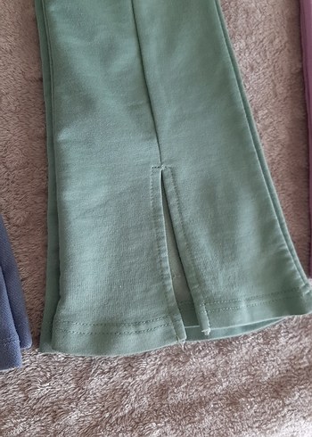 Kız Çocuk Pastel Renkli Esnek İspanyol Paça 3lü Tayt - Görsel 3