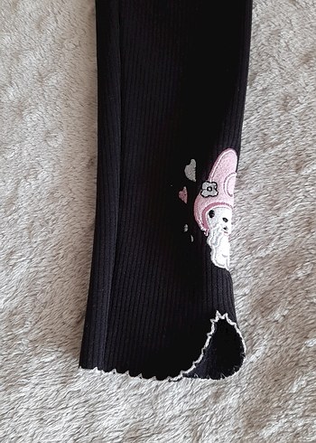 Kuromi Melody Siyah Kız Çocuk Polarlı Tayt - Görsel 3