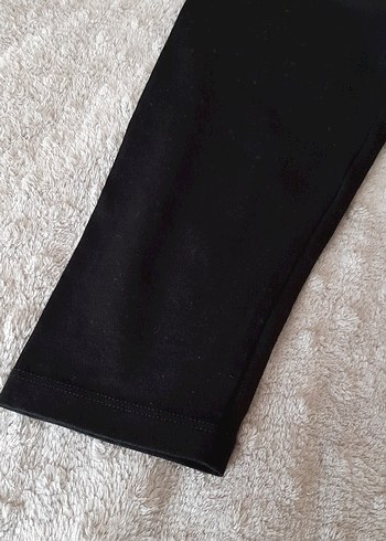 Kız Çocuk Siyah Basic Kapri Tayt - Görsel 2