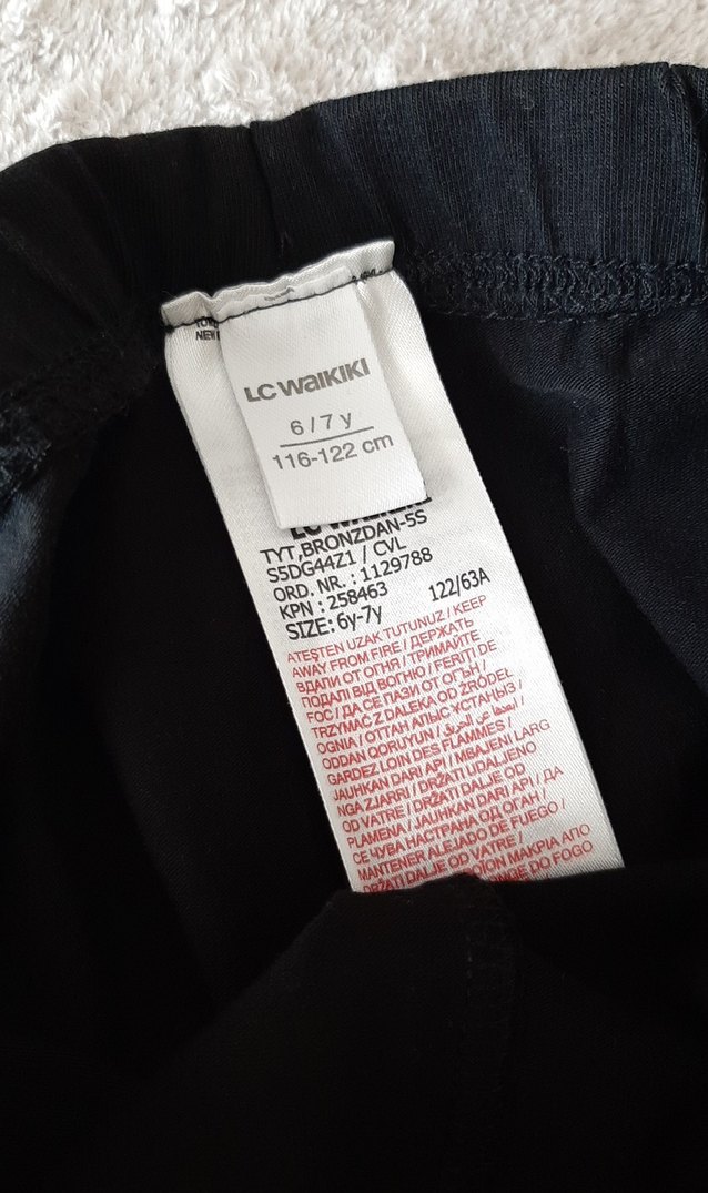 Kız Çocuk Siyah Basic Kapri Tayt - Görsel 3