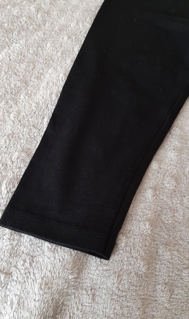 Kız Çocuk Siyah Basic Kapri Tayt - Görsel 2