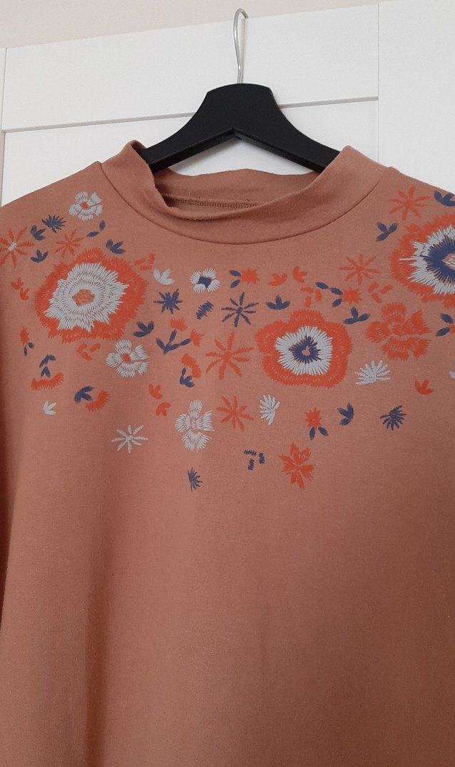 Alia Marka Nakışlı Bej Triko Tunik - Görsel 5