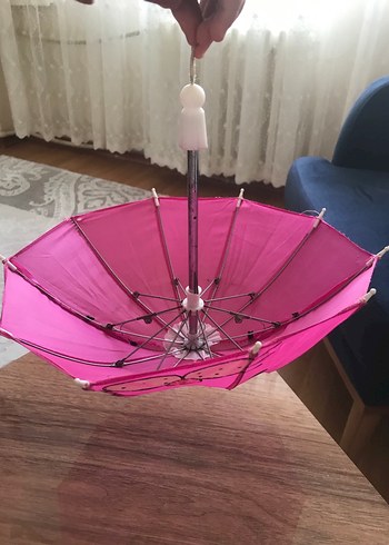 Pembe Kedi Desenli Çocuk Şemsiye - Görsel 2