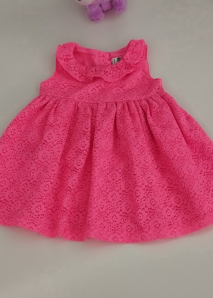 Neon pembe elbise - Görsel 5