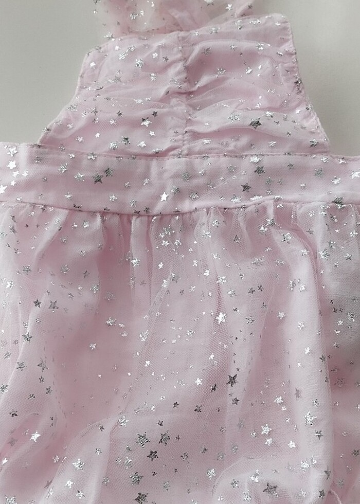 Pembe yaldızlı şık salopet - Görsel 2