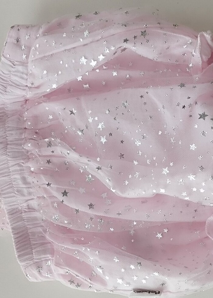 Pembe yaldızlı şık salopet - Görsel 4