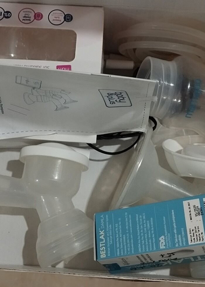 Çiftli elektrikli göğüs pompası ve Bestlak Süt Arttırıcı Damla - Görsel 5