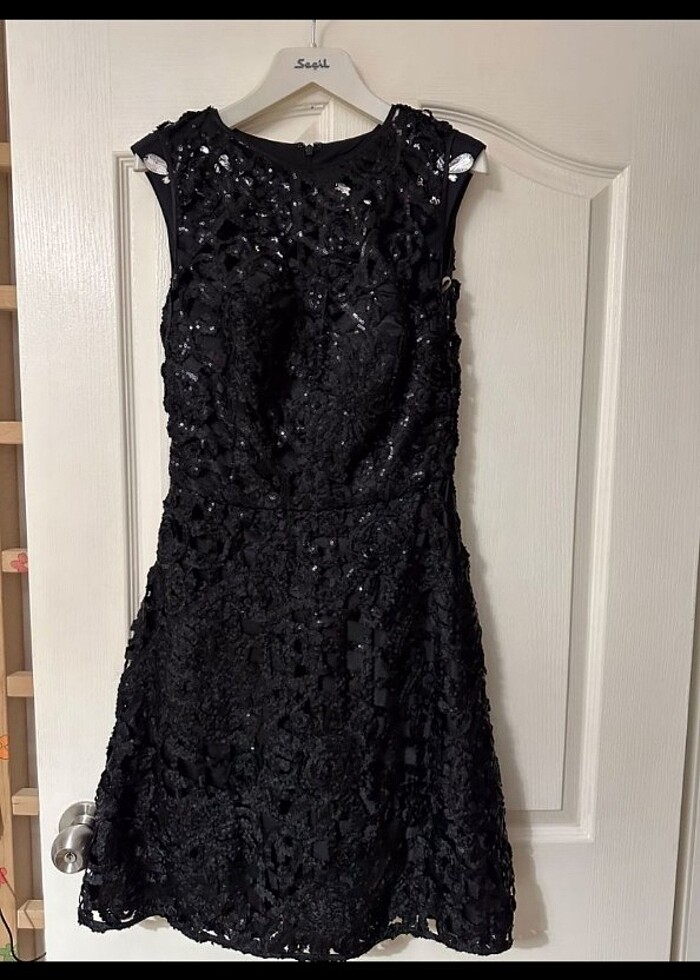 Siyah payetli abiye - Görsel 3