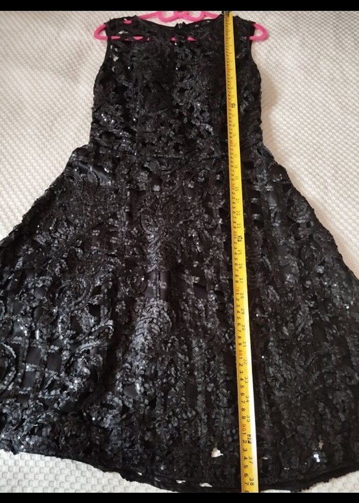 Siyah payetli abiye - Görsel 5