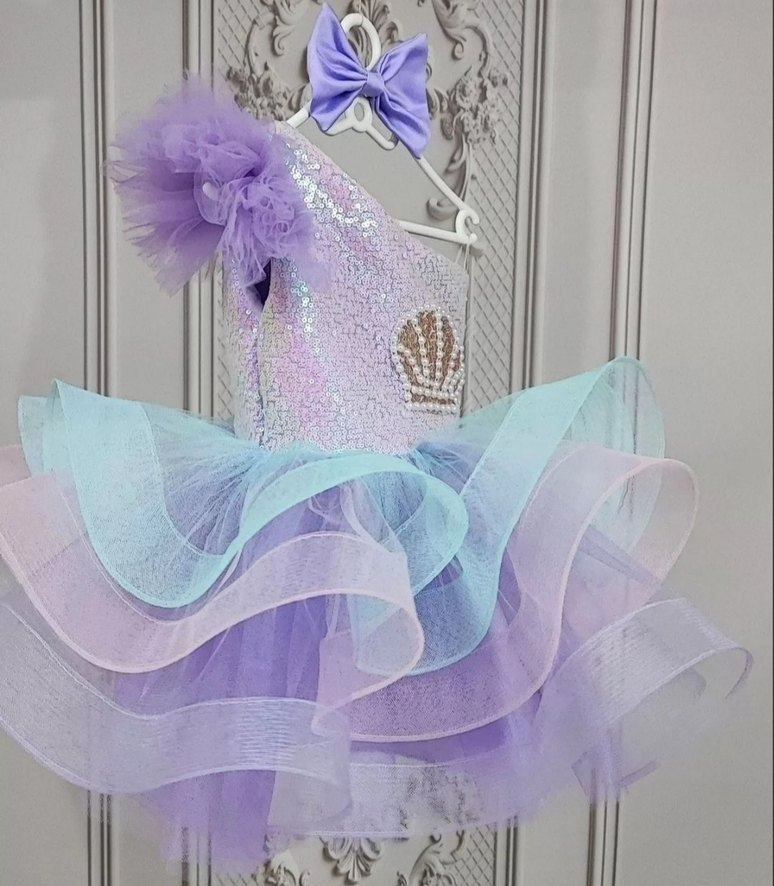 Deniz Kızı kostüm-abiye doğum günü Ayakkabı ve toka dahil - Görsel 2