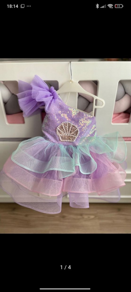 Deniz Kızı kostüm-abiye doğum günü Ayakkabı ve toka dahil - Görsel 3