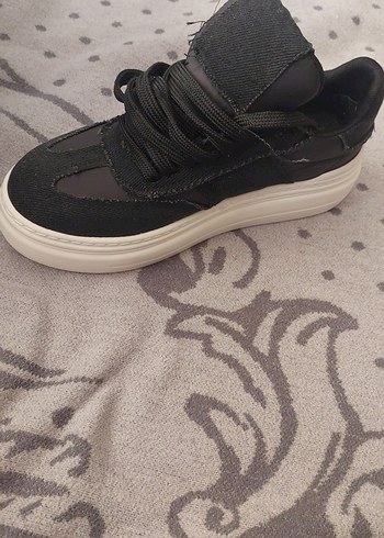 Diğer Siyah Gri Kadın Sneaker Stiletto Topuklu