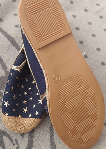 Diğer Koyu Mavi Nakışlı Kadın Dolgu Topuk Espadril