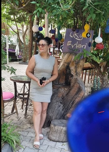 Gri Kolsuz Yandan büzgülü Mini Elbise - Görsel 2