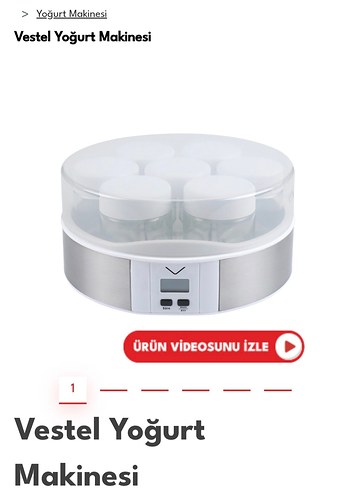 Vestel Beyaz Yoğurt Makinesi