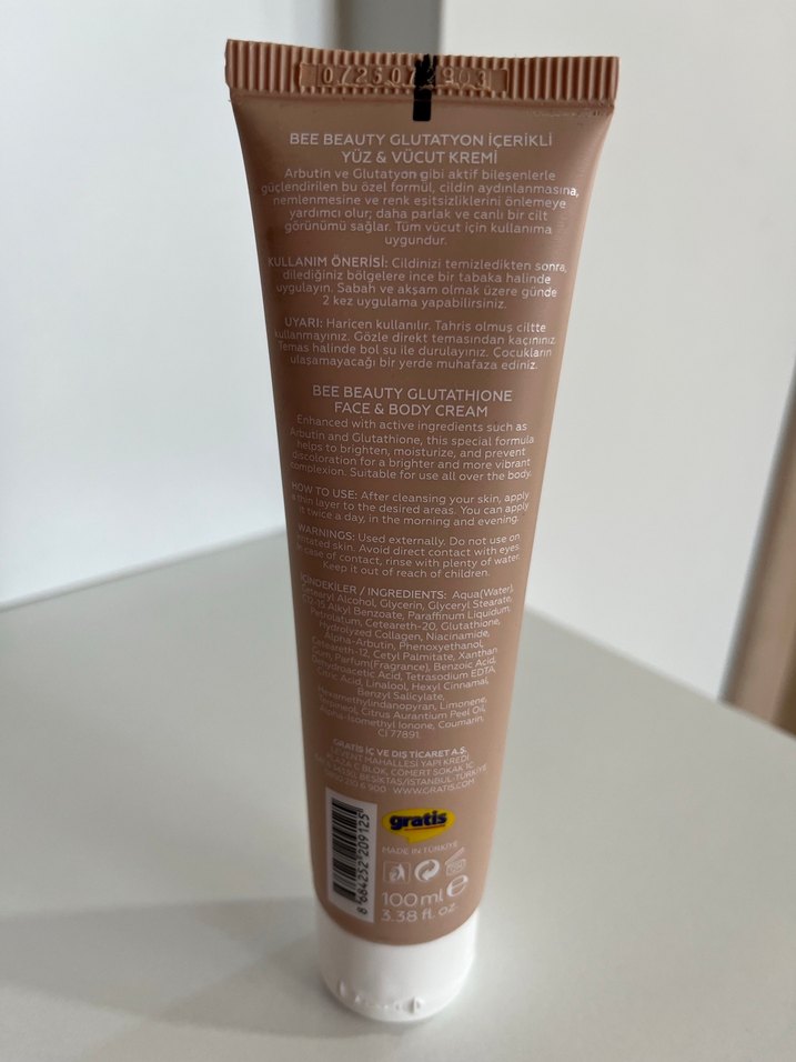 Bee Beauty Glutathione Yüz ve Vücut Kremi - Görsel 3
