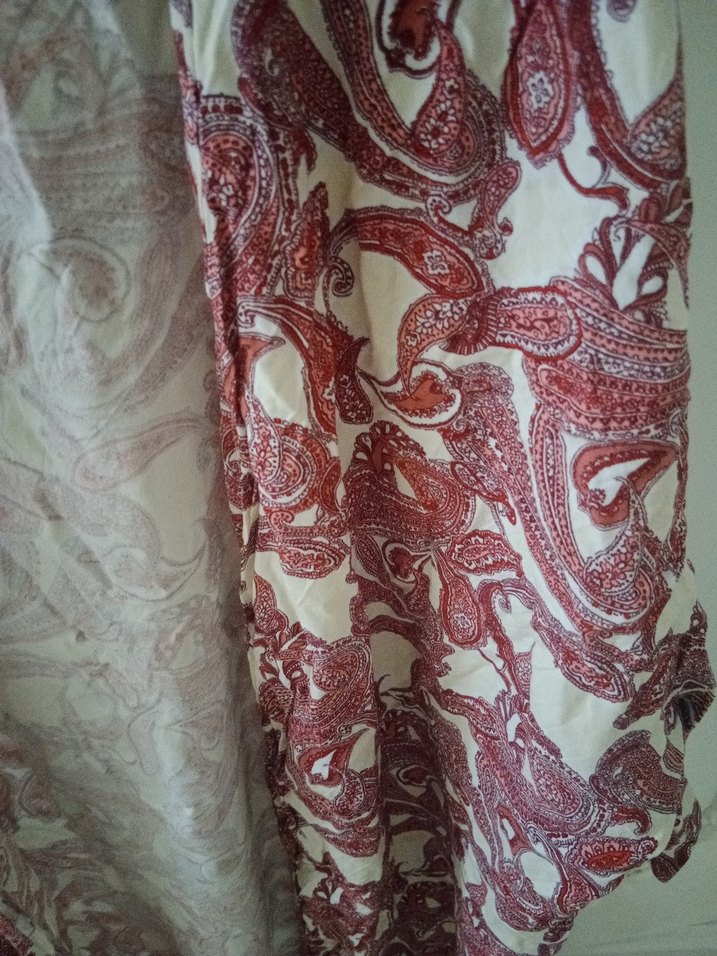 Bordo Bohem Bağlama Desenli pareo plaj giyim - Görsel 2