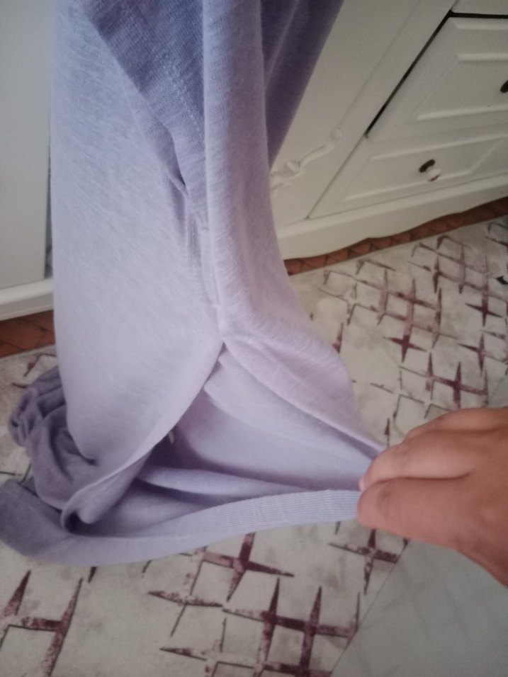 Kadın Mor Keten Salaş Pareo plaj giyim - Görsel 3