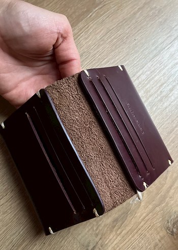 Kahverengi Minimalist kartlık hakikş deri - Görsel 4