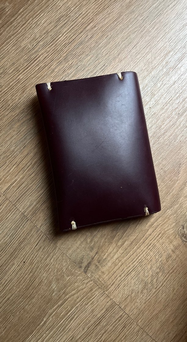 Kahverengi Minimalist kartlık hakikş deri - Görsel 2