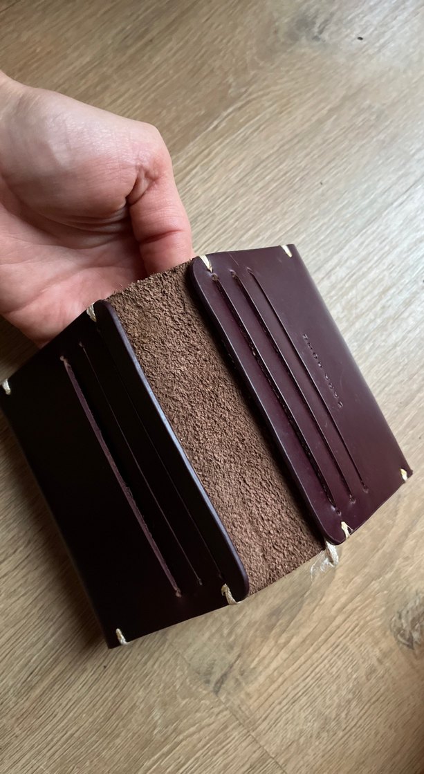 Kahverengi Minimalist kartlık hakikş deri - Görsel 4