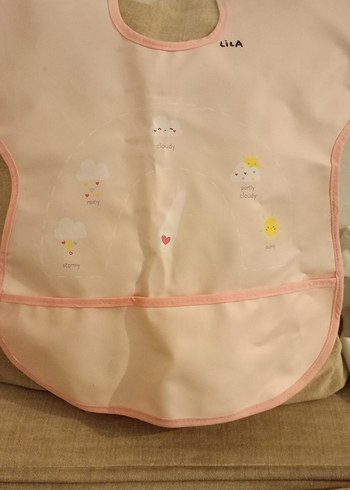 Sarı Puantiyeli Bebek Önlüğü - Görsel 4