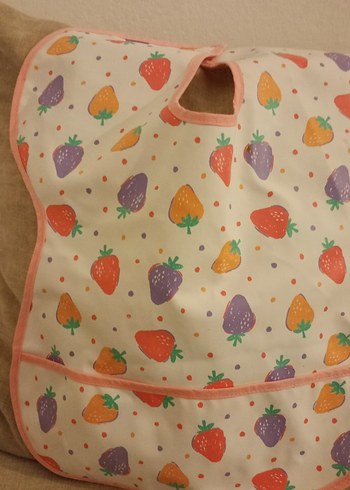 Sarı Puantiyeli Bebek Önlüğü - Görsel 2