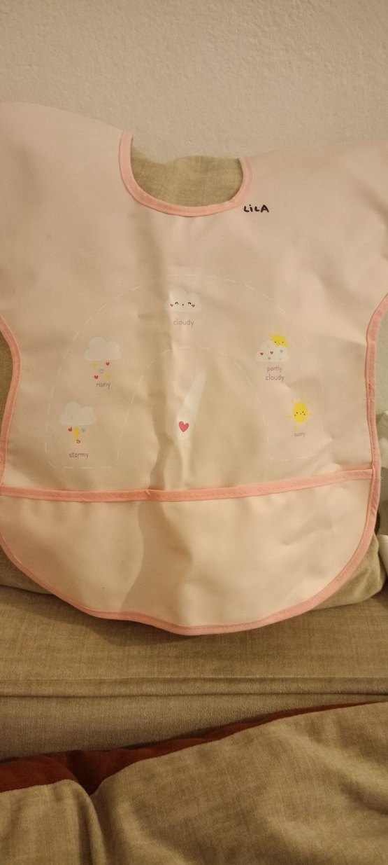 Sarı Puantiyeli Bebek Önlüğü - Görsel 4