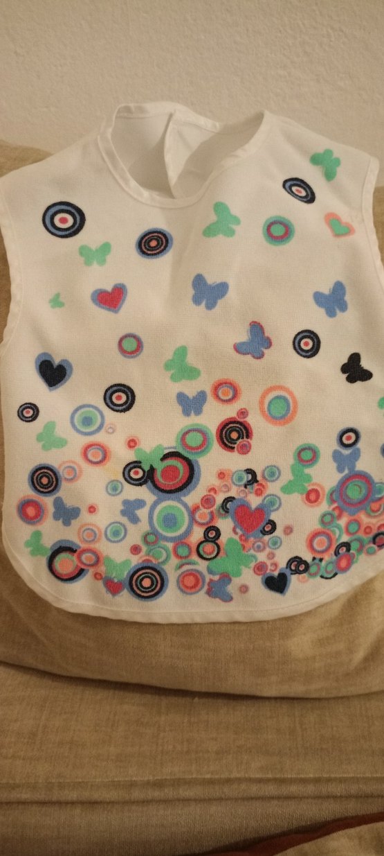 Sarı Puantiyeli Bebek Önlüğü - Görsel 3