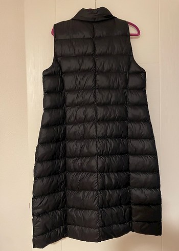 Siyah Midi Uzun Kadın Şişme Yelek - Görsel 2